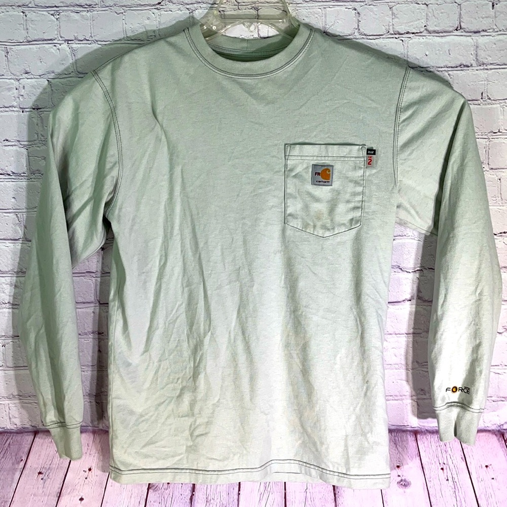 Carhartt Men's Long Sleeve Shirt - Light Gray